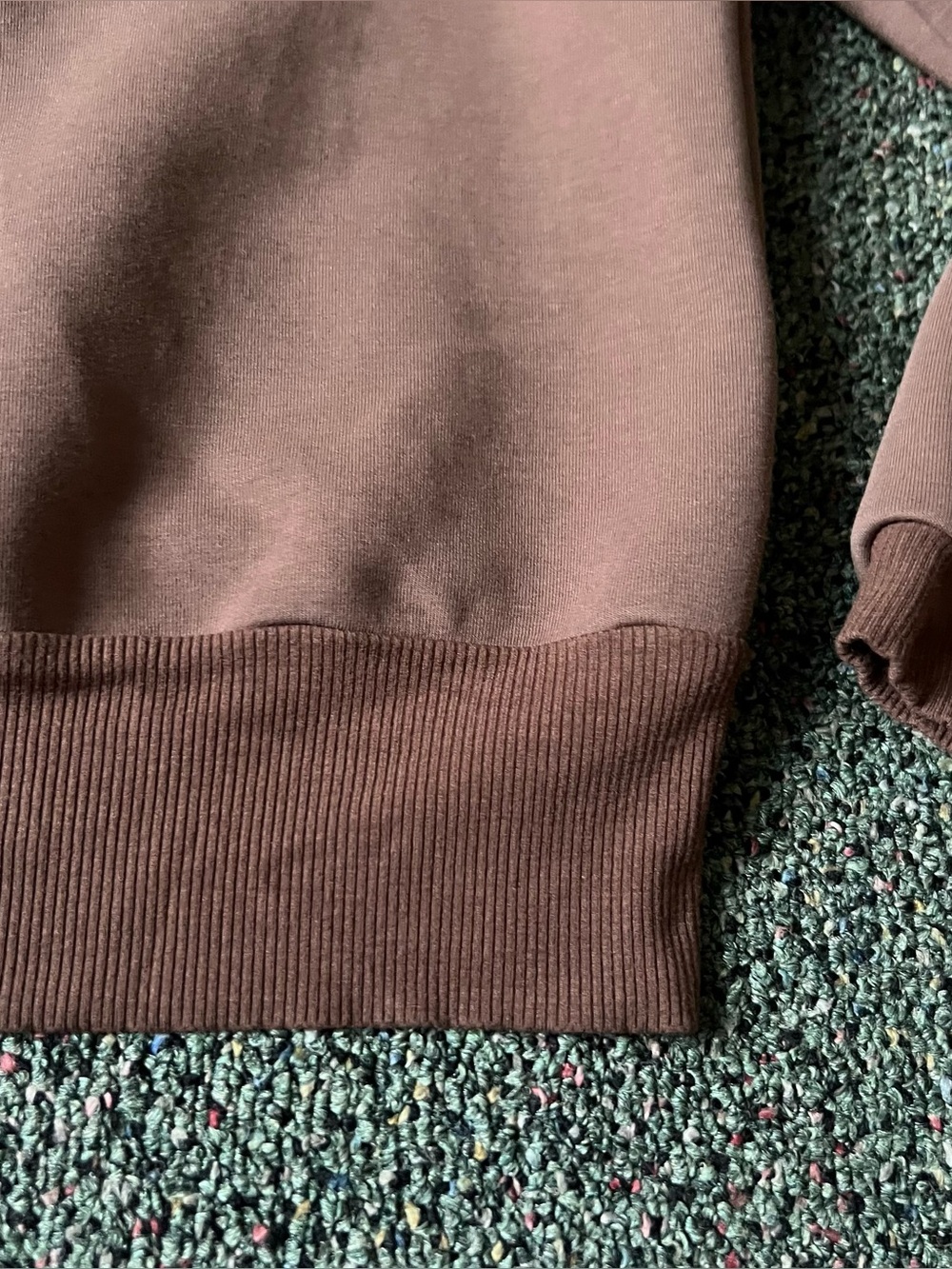 Brown V-Neck Plunge Shrug Style Long-sleeve Cozy Sweater Sweatshirt Loungewear L - Picture 9 of 16